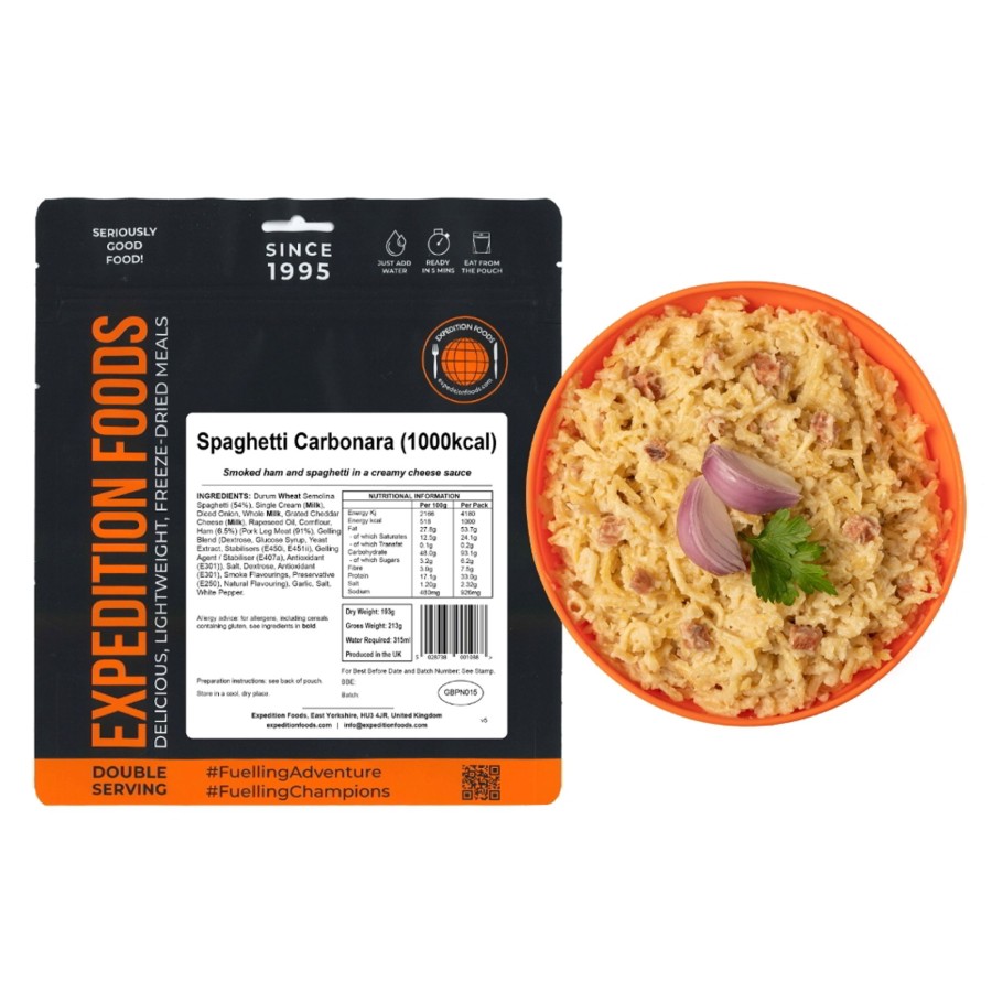 Equipment Expedition Foods Lunch/ Dinner | Expedition Foods Spaghetti Carbonara - 1000Kcal Black