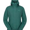 Clothing Rab Windshirts | Rab Womens Vital Hoody - Eucalyptus Green