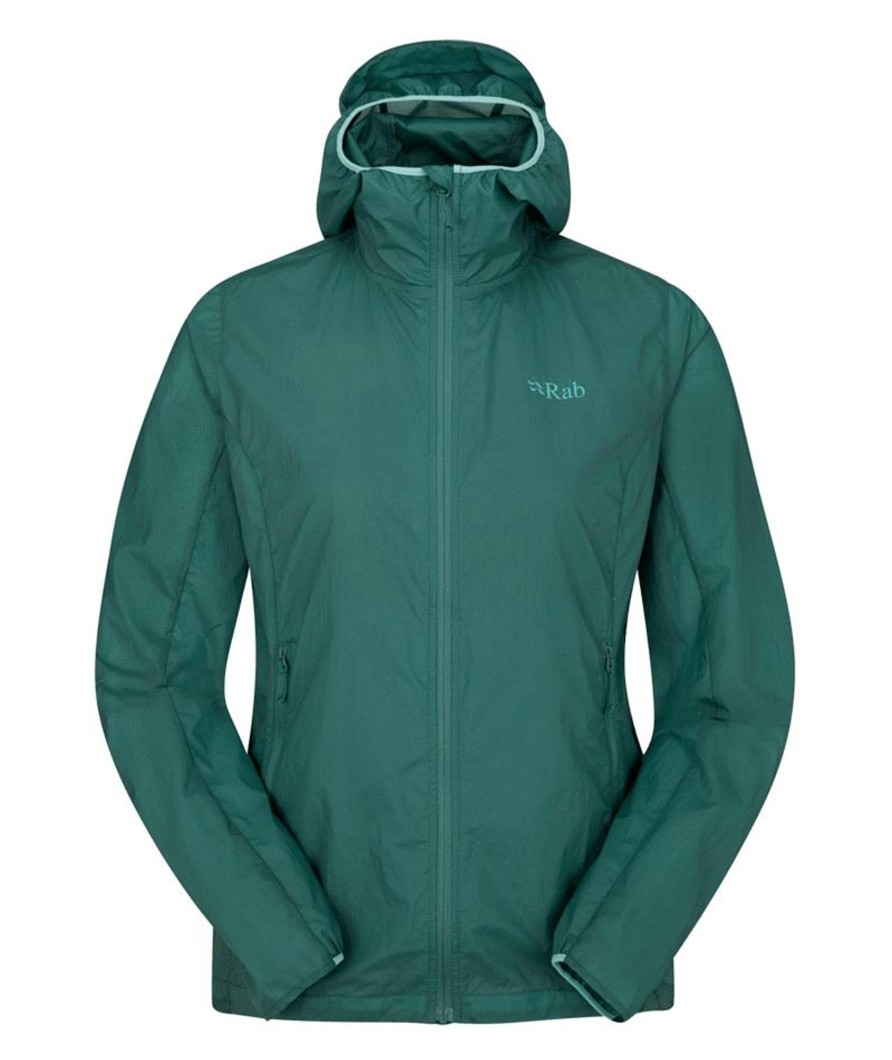 Clothing Rab Windshirts | Rab Womens Vital Hoody - Eucalyptus Green