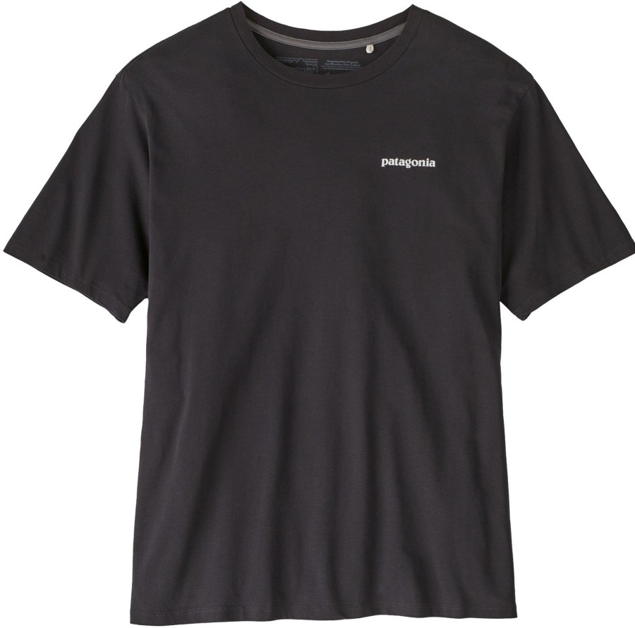 Clothing Patagonia T Shirts & Base Layers | Patagonia Mens P-6 Mission Organic T-Shirt - Ink Black