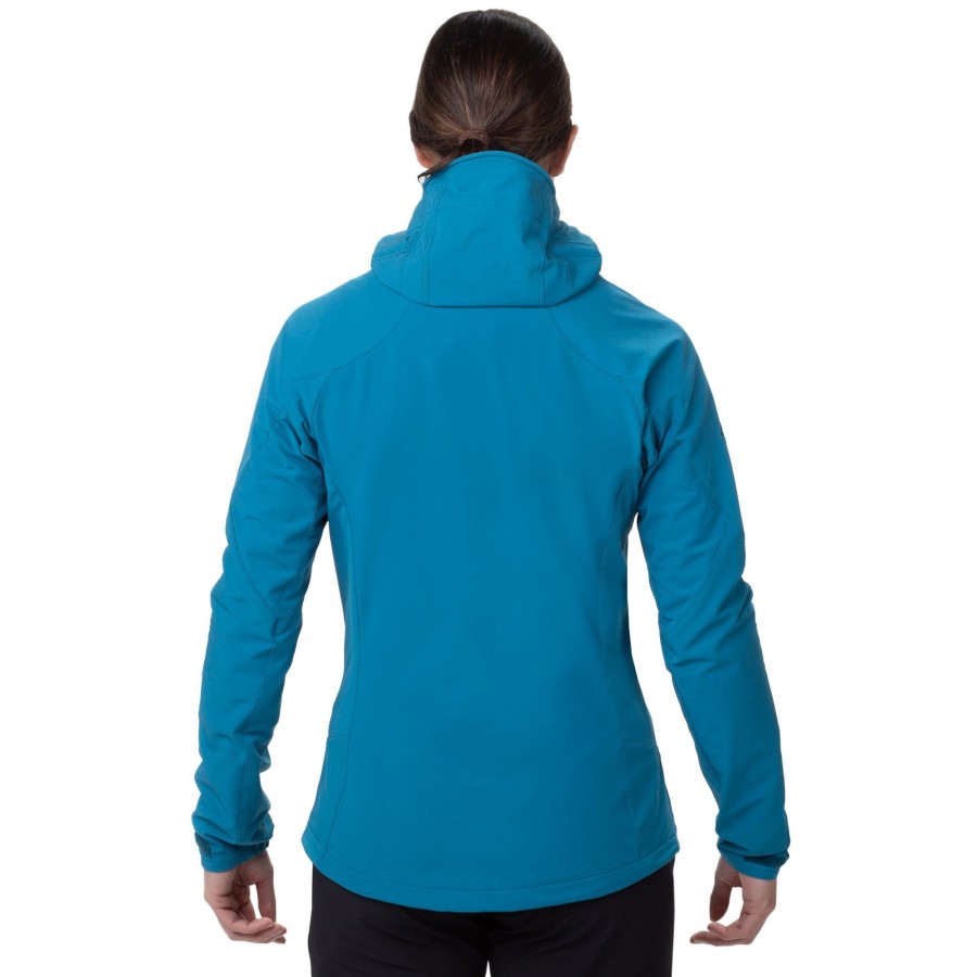 Clothing Mountain Equipment Softshell Jackets | Mountain Equipment Womens Frontier Hooded Jacket - Alto Blue