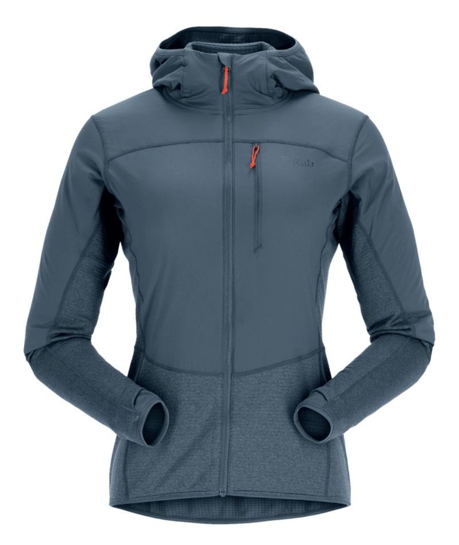 Clothing Rab Fleece & Mid Layer | Rab Womens Ascendor Summit Hoody - Orion Blue