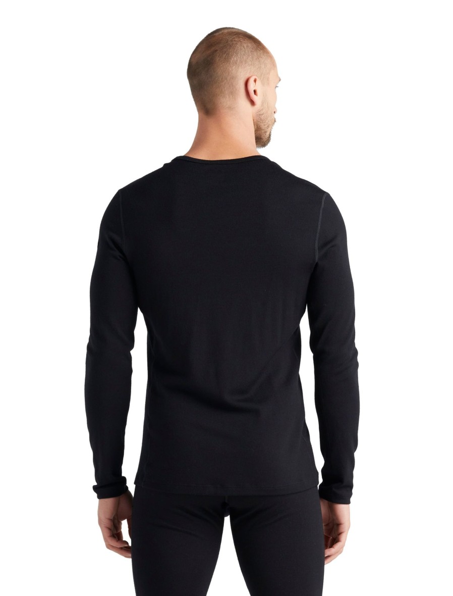 Clothing Icebreaker T Shirts & Base Layers | Icebreaker Mens 260 Tech Long Sleeved Crewe Top Black