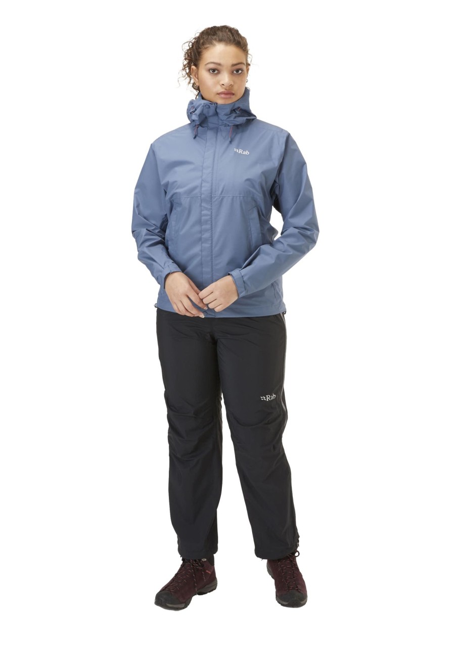 Clothing Rab Waterproof Jackets | Rab Womens Downpour Eco Jacket - Bering Sea Blue