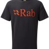 Clothing Rab T Shirts & Base Layers | Rab Mens Stance Logo Ss Tee - Beluga Grey