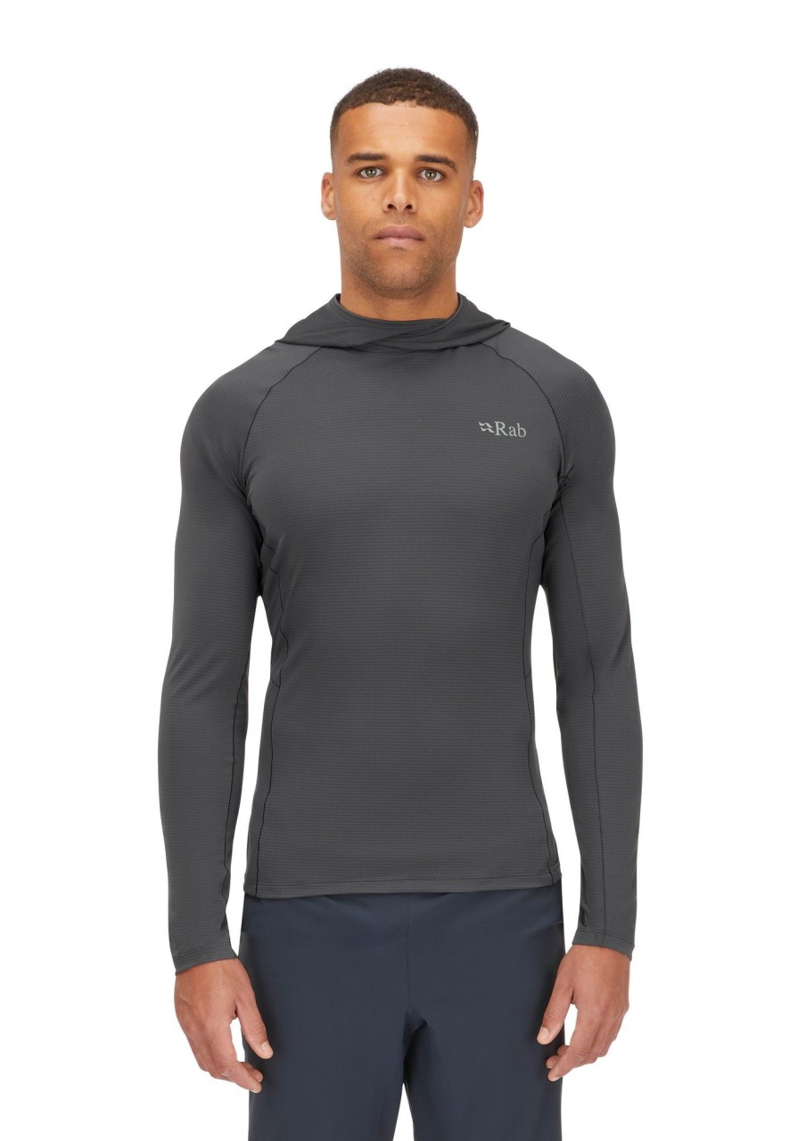 Clothing Rab T Shirts & Base Layers | Rab Mens Sonic Hoody - Graphene Grey