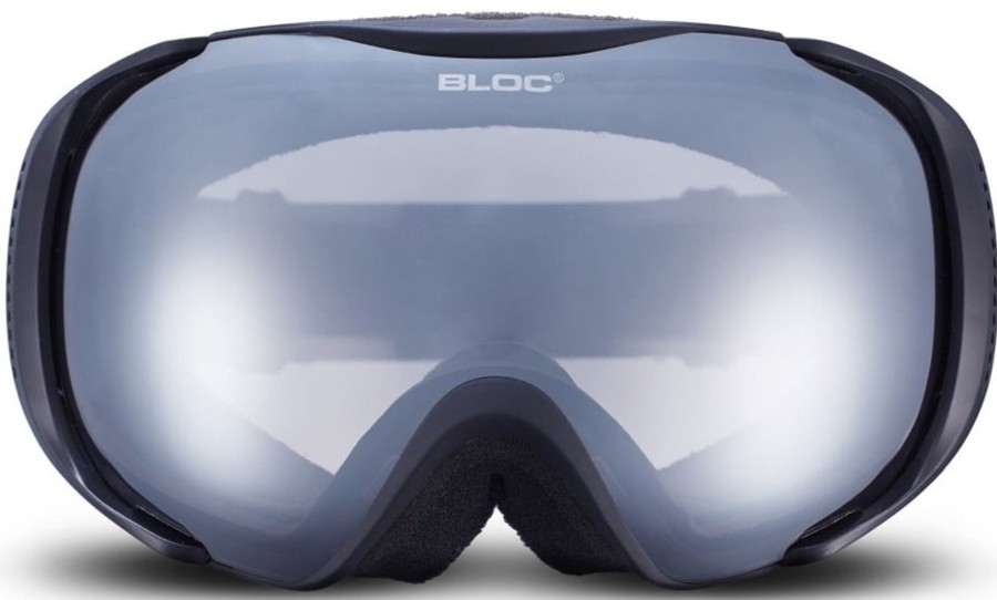 Clothing Bloc Eyewear Eyewear | Bloc Mask Goggle - Matt Black - Photochromic Mirror Lens Silver