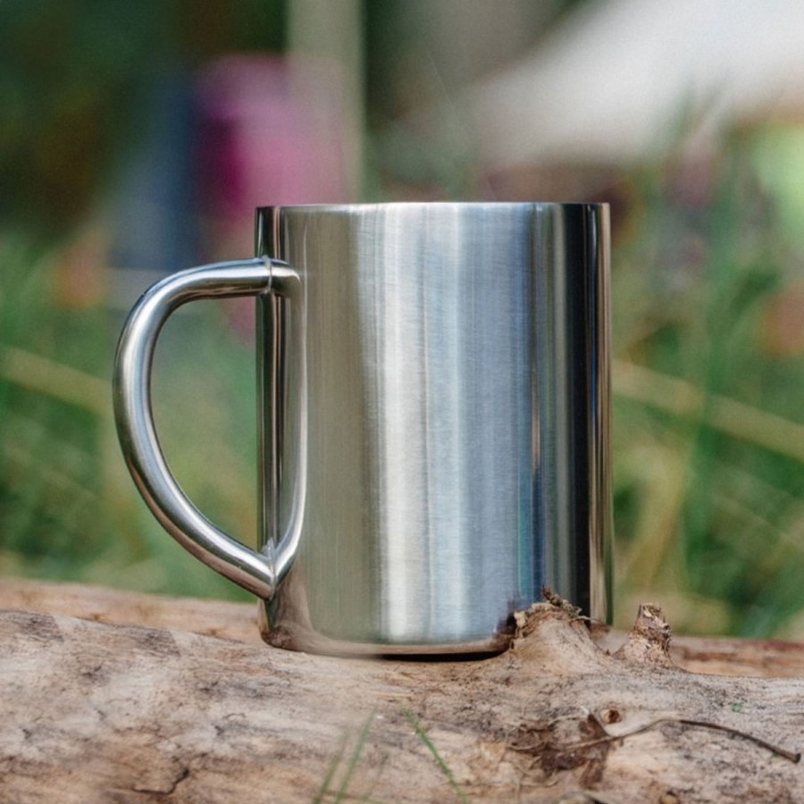 Camping Lifeventure Plates, Bowls, Cups & Utensils | Lifeventure Stainless Steel Camping Mug Silver