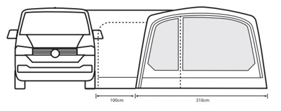 Camping Outdoor Revolution Ex Demo Tents & Camping | Outdoor Revolution Movelite T3E Mid Drive-Away Awning And Footprint Package - Demo Model Grey