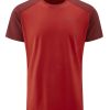 Clothing Rab T Shirts & Base Layers | Rab Mens Force Short Sleeve Tee - Ascent Oxblood Red