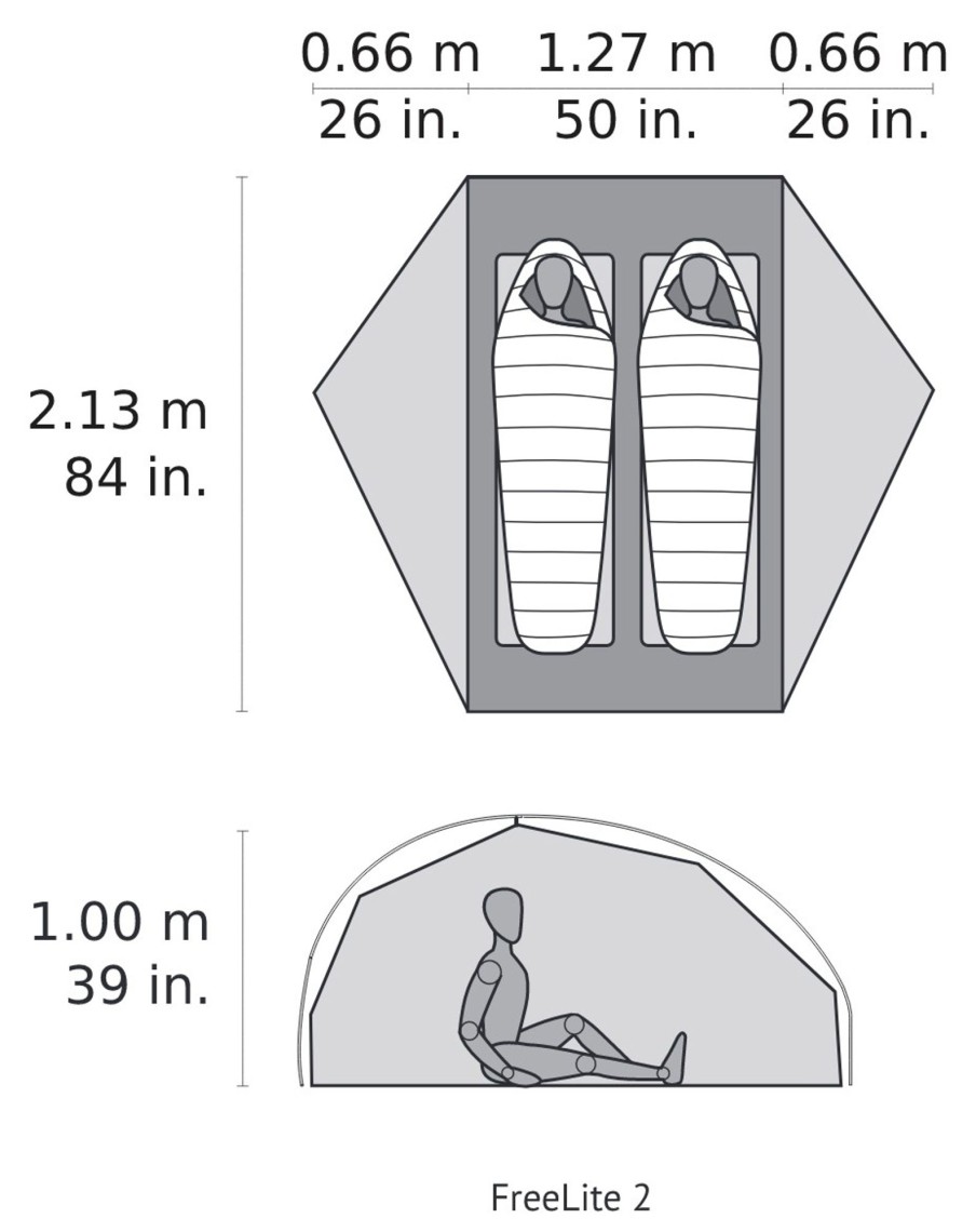 Camping MSR Backpacking & Lightweight Tents | Msr Freelite 2 Tent - Tan Brown