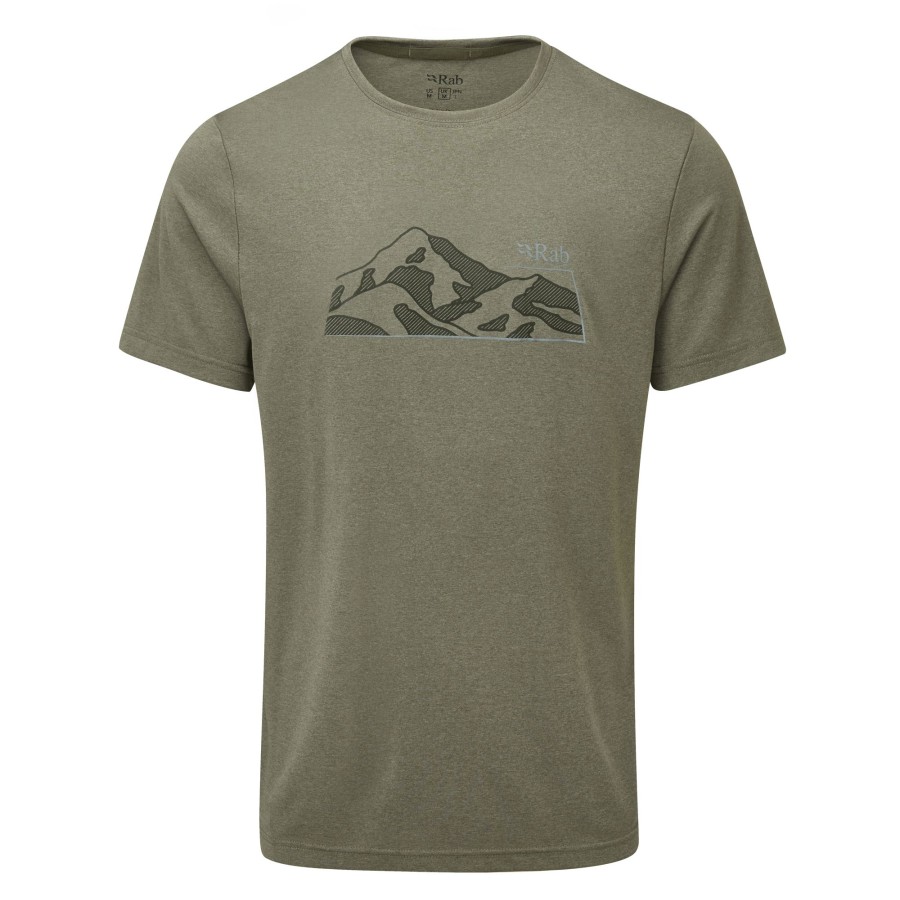 Clothing Rab T Shirts & Base Layers | Rab Mens Mantle Mountain Tee - Light Khaki Green