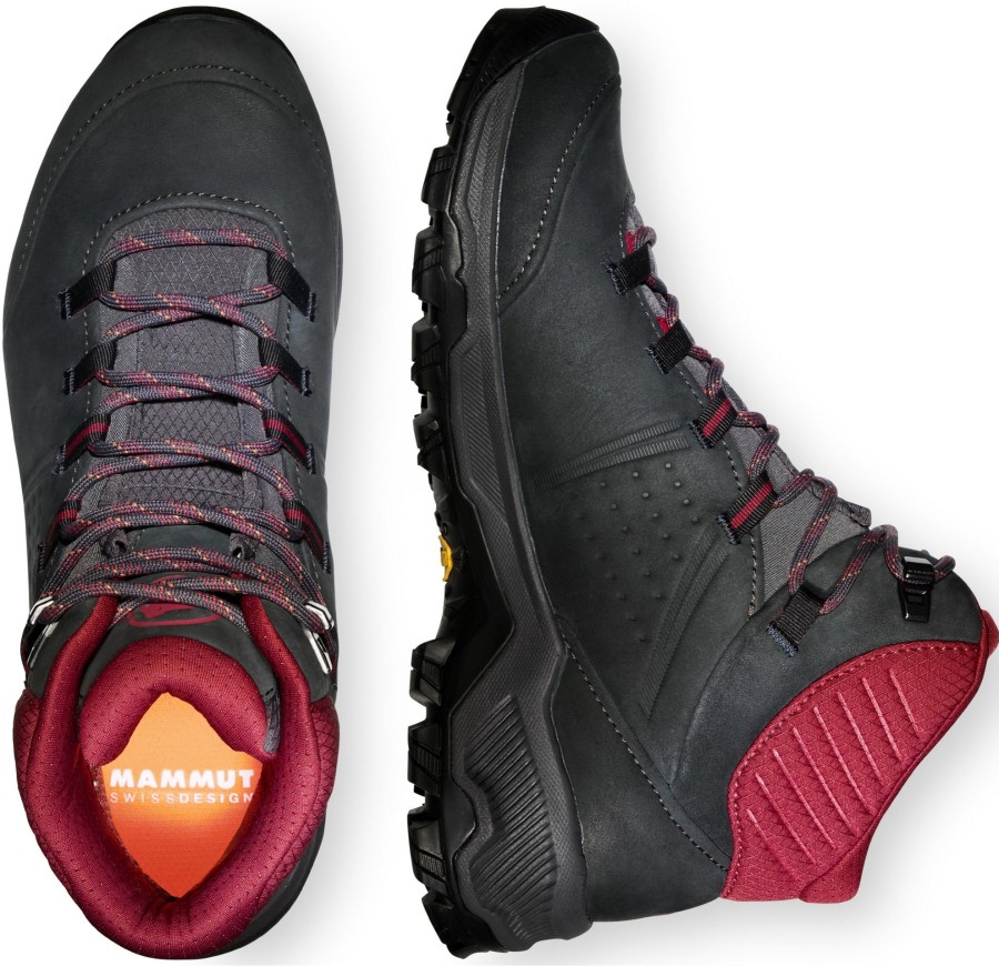 Footwear Mammut Mid Height Boots | Mammut Womens Nova Iv Mid Gtx Boots Blood Red Black