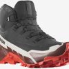 Footwear Salomon Mid Height Boots | Salomon Mens Crosshike Mid Gtx 2 Boots Bitter Chocolate-Fiery Red Black