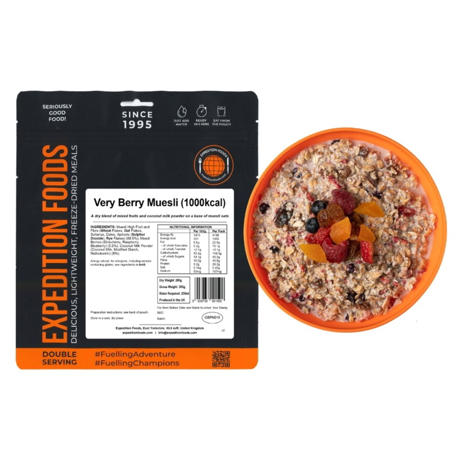 Equipment Expedition Foods Breakfast | Expedition Foods Very Berry Muesli - 1000Kcal Black