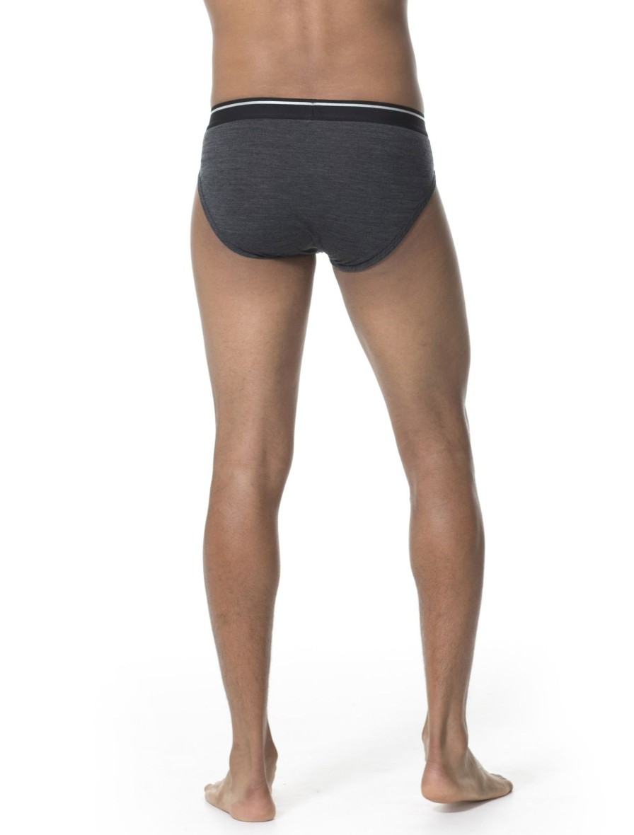 Clothing Icebreaker Underwear | Icebreaker Mens Anatomica Briefs - Jet Heather Grey