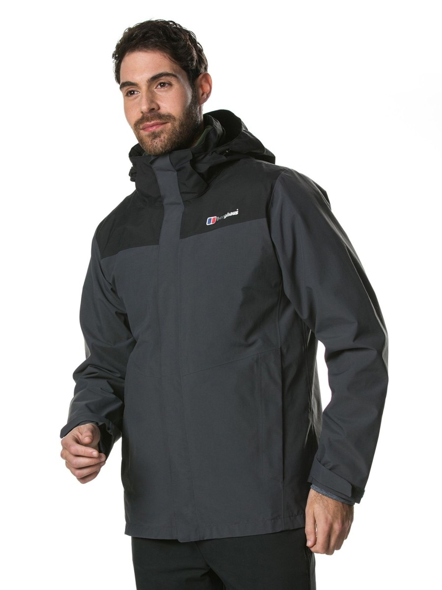 Clothing Berghaus Waterproof Jackets | Berghaus Mens Hillwalker Jacket Ia - Carbon Grey