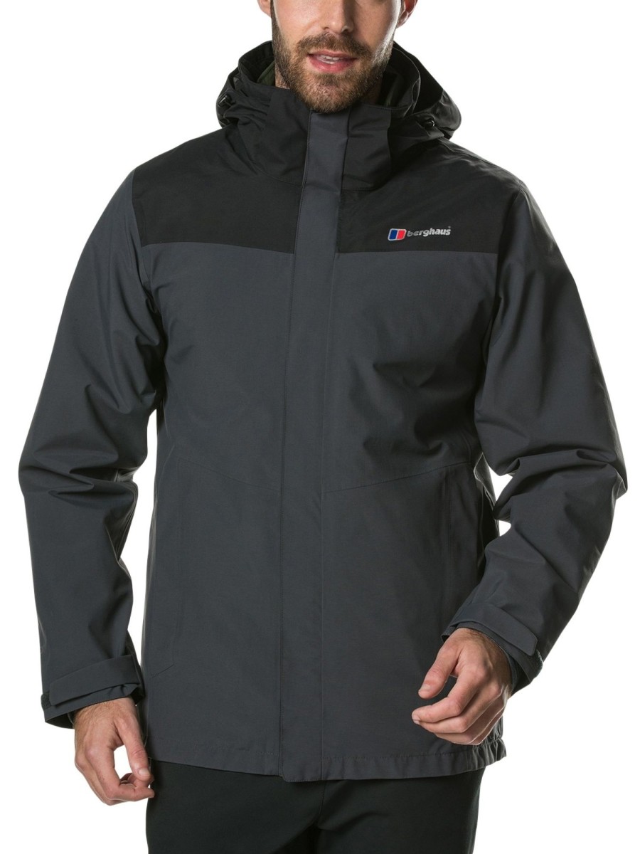 Clothing Berghaus Waterproof Jackets | Berghaus Mens Hillwalker Jacket Ia - Carbon Grey