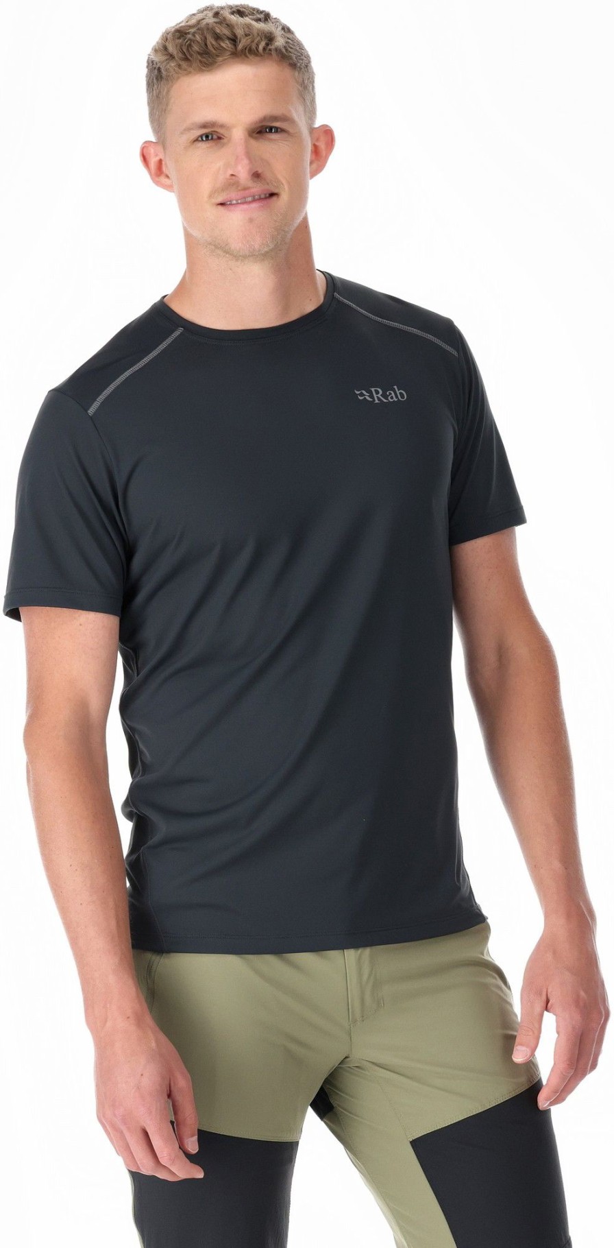 Clothing Rab T Shirts & Base Layers | Rab Mens Force Short Sleeved Tee - Beluga Grey