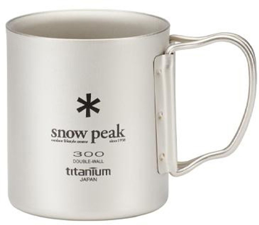 Camping Snowpeak Plates, Bowls, Cups & Utensils | Snow Peak Titanium Double Wall Mug - 300Ml Silver