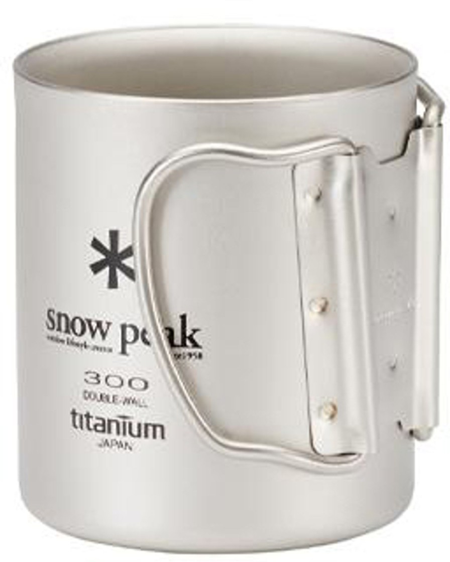 Camping Snowpeak Plates, Bowls, Cups & Utensils | Snow Peak Titanium Double Wall Mug - 300Ml Silver