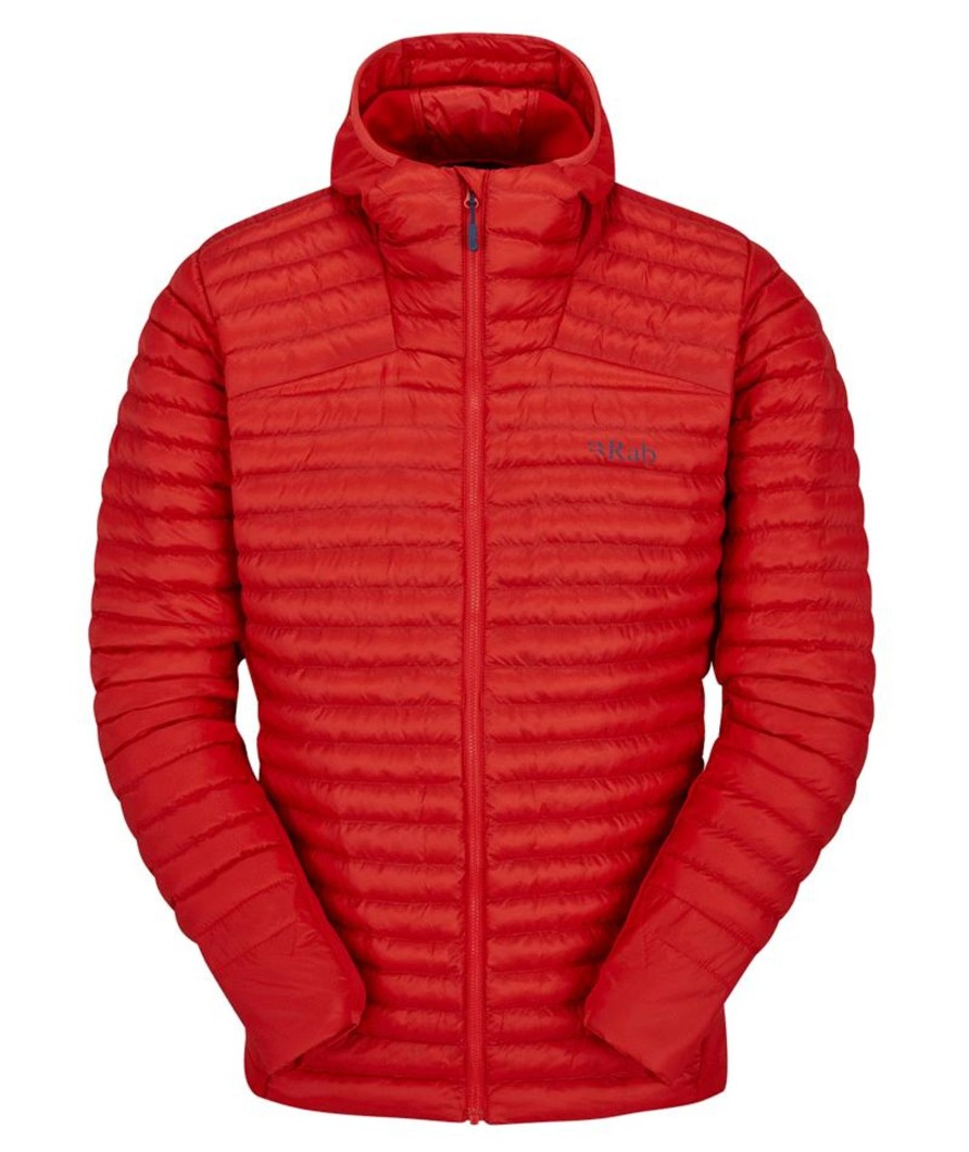 Clothing Rab Insulated Jackets | Rab Mens Cirrus Flex 2.0 Hoody - Dark Horizon Red