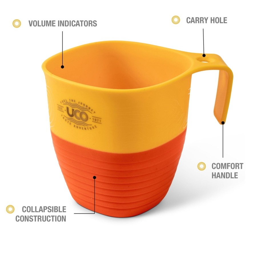 Camping UCO Plates, Bowls, Cups & Utensils | Uco Collapsible Camp Cup - Sunrise Orange