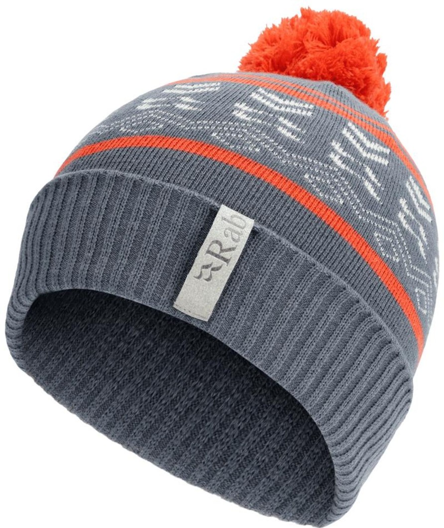 Clothing Rab Hats | Rab Khroma Bobble Beanie - Orion Red Grapefruit Blue