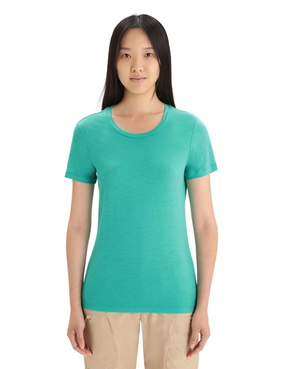 Clothing Icebreaker T Shirts & Base Layers | Icebreaker Womens Tech Lite Ii Short Sleeved Tee - Fresh Blue