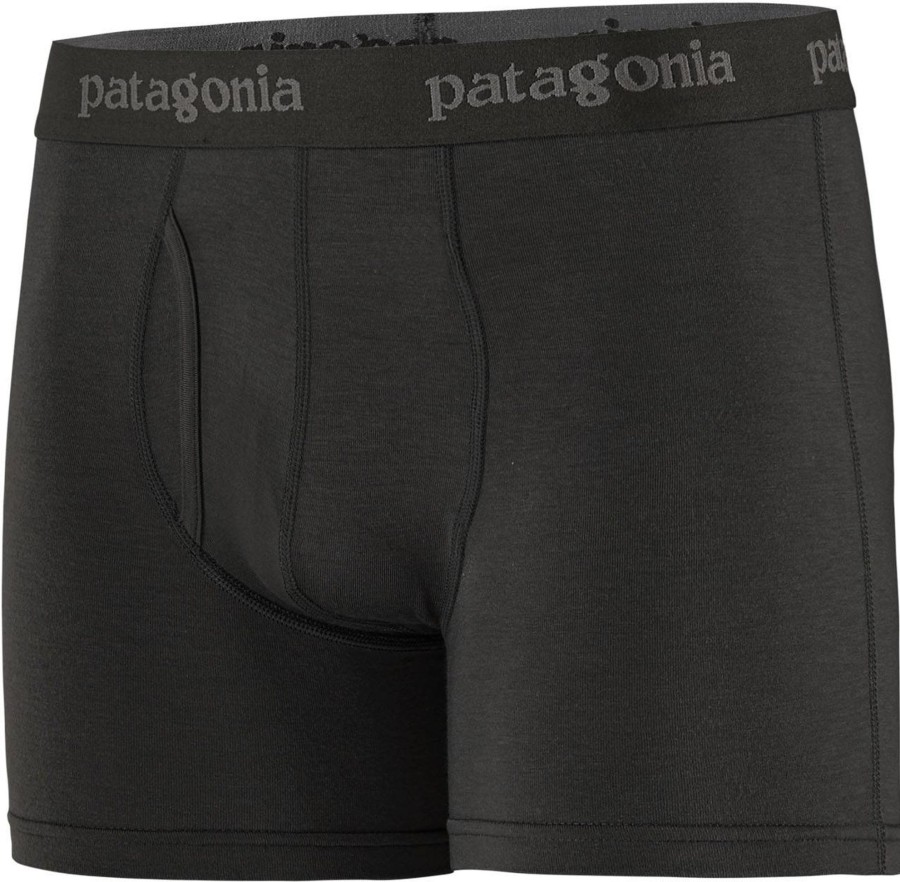 Clothing Patagonia Underwear | Patagonia Mens Essential Boxer Briefs Black