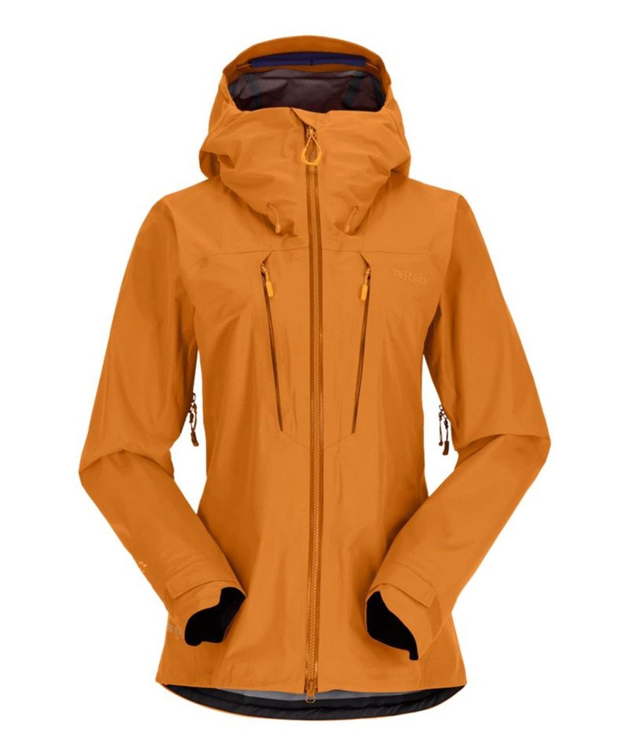 Clothing Rab Waterproof Jackets | Rab Womens Latok Alpine Gtx Jacket - Marmalade Orange