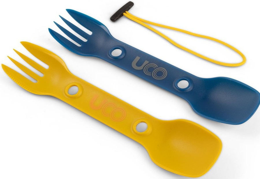 Camping UCO Plates, Bowls, Cups & Utensils | Uco Eco Utility Spork 2Pk - Berry-Must Yellow