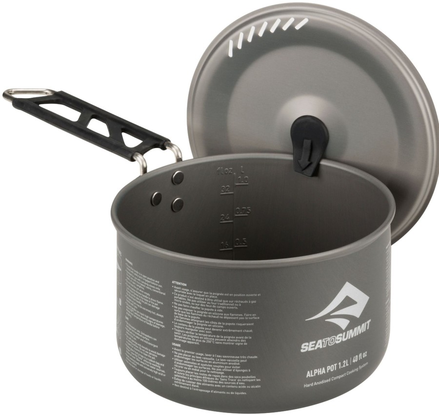 Camping Sea To Summit Pots & Pans | Sea To Summit Alpha Pot - 1.2L Grey