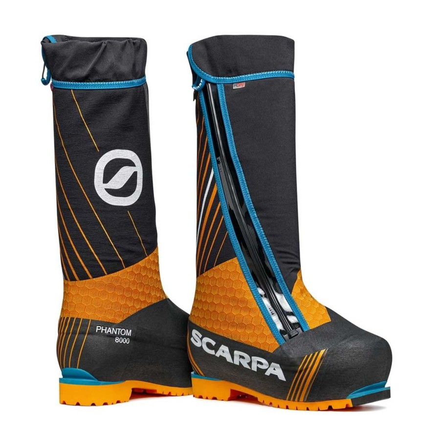 Footwear Scarpa Mountain Boots | Scarpa Mens Phantom 8000 Hd Boot - Thermic Black-Bright Orange