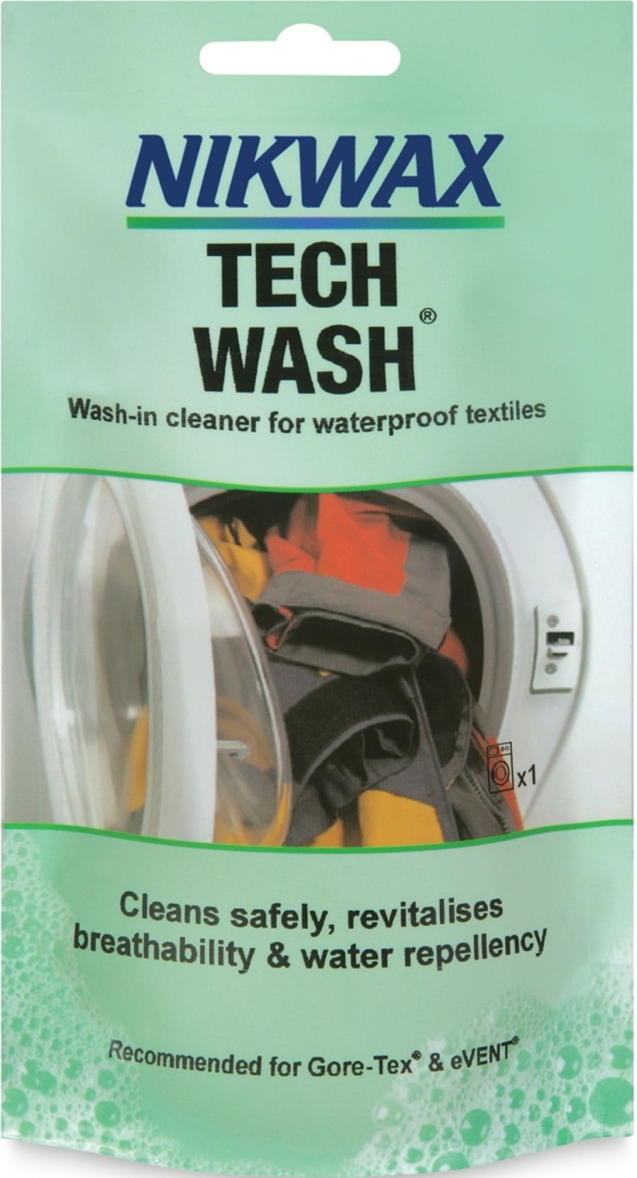 Clothing Nikwax Clothing Cleaning & Proofing | Nikwax Tech Wash Pouch - 100Ml Clear