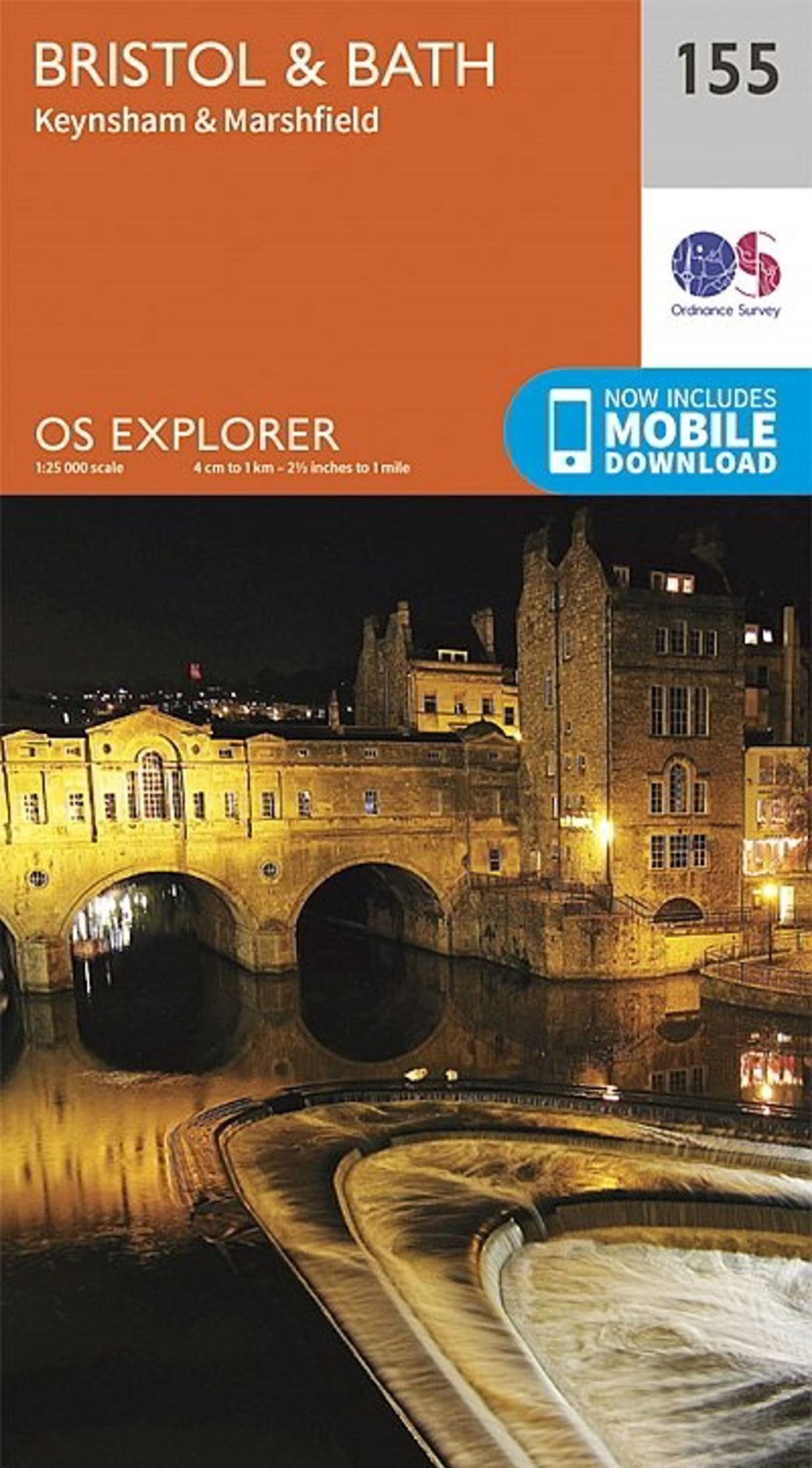 Equipment Ordnance Survey Maps And Books | Os Explorer Map 155 - Bristol And Bath Orange