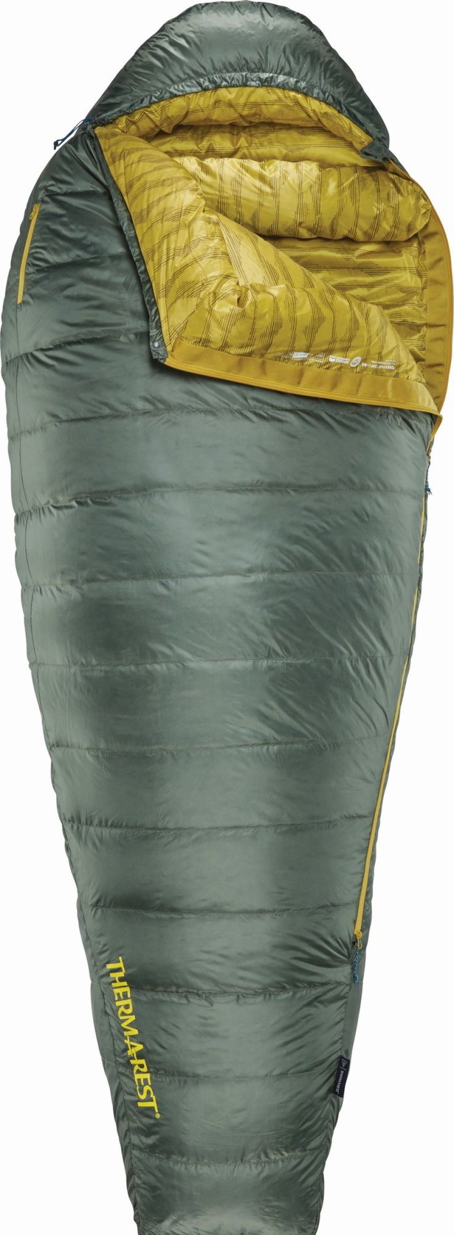 Camping Thermarest Backpacking & Lightweight Sleeping Bags | Therm-A-Rest Questar -6C Sleeping Bag - Regular Green