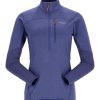 Clothing Rab Fleece & Mid Layer | Rab Womens Ascendor Pull-On - Patriot Blue Purple