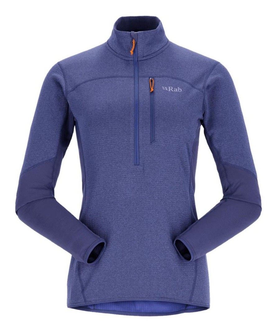 Clothing Rab Fleece & Mid Layer | Rab Womens Ascendor Pull-On - Patriot Blue Purple