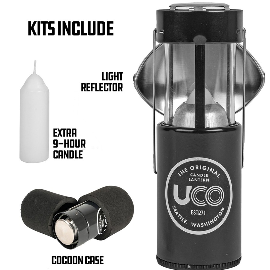 Equipment UCO Lanterns | Uco Original Candle Lantern Kit Grey