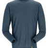 Clothing Rab T Shirts & Base Layers | Rab Mens Syncrino Base Ls Tee - Orion Blue