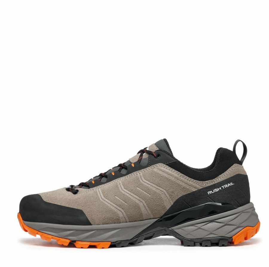 Footwear Scarpa Walking Shoes | Scarpa Mens Rush Trail Gtx Shoes - Taupe-Mango Brown