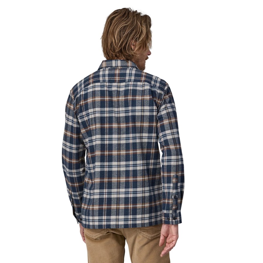 Clothing Patagonia Shirts | Patagonia Mens Organic Cotton Mw Fjord Flannel Shirt - Fields-New Navy Blue