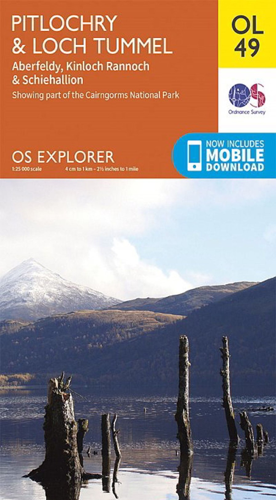 Equipment Ordnance Survey Maps And Books | Os Explorer Map Ol49 - Pitlochry And Loch Tummel Orange