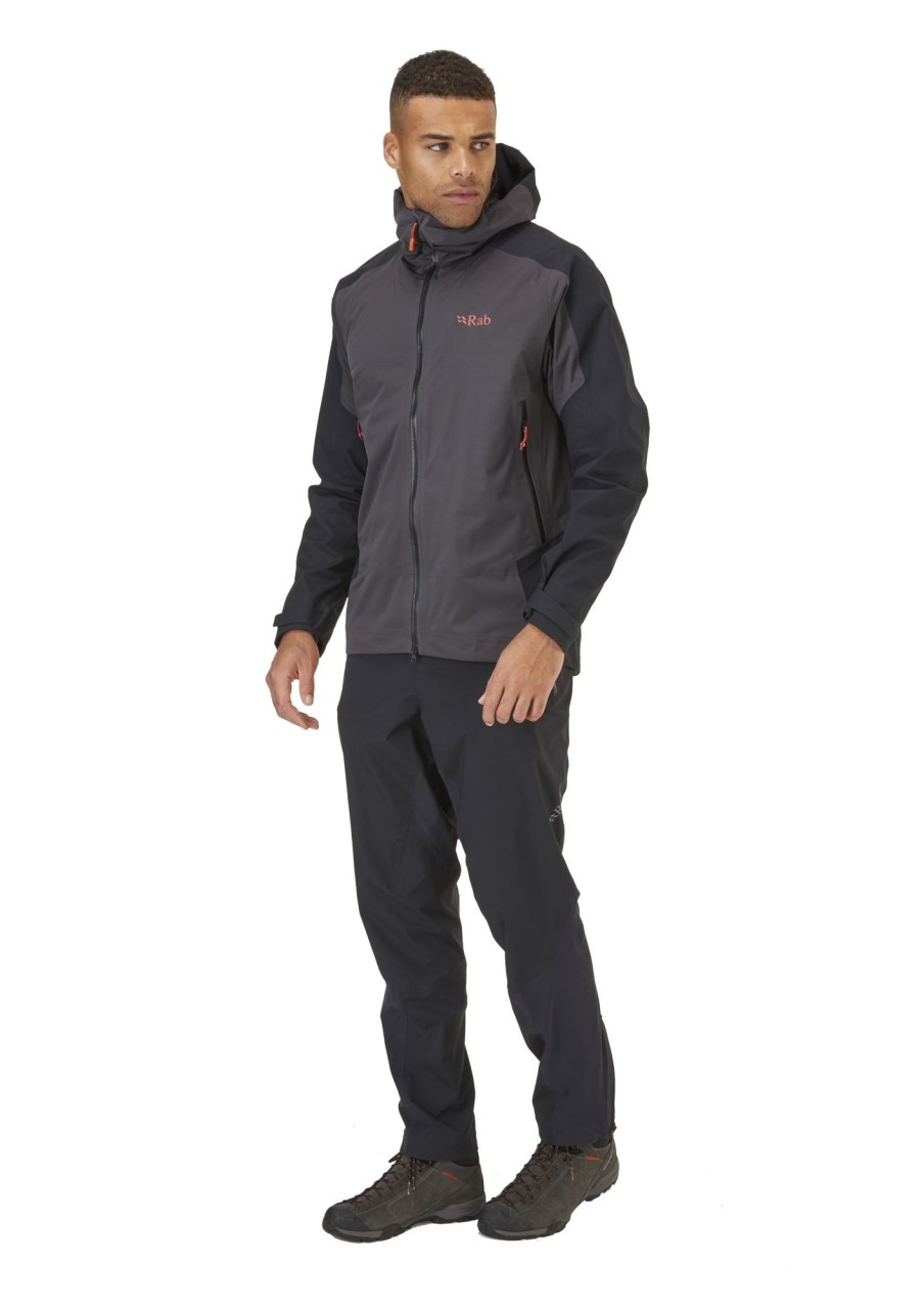 Clothing Rab Softshell Jackets | Rab Mens Kinetic Alpine 2.0 Jacket - Anthracite Grey