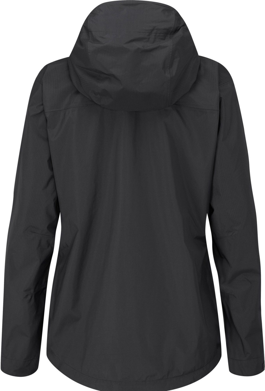 Clothing Rab Waterproof Jackets | Rab Womens Downpour Plus 2.0 Jacket Black