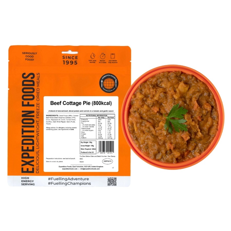 Equipment Expedition Foods Lunch/ Dinner | Expedition Foods Beef Cottage Pie - 800Kcal Orange