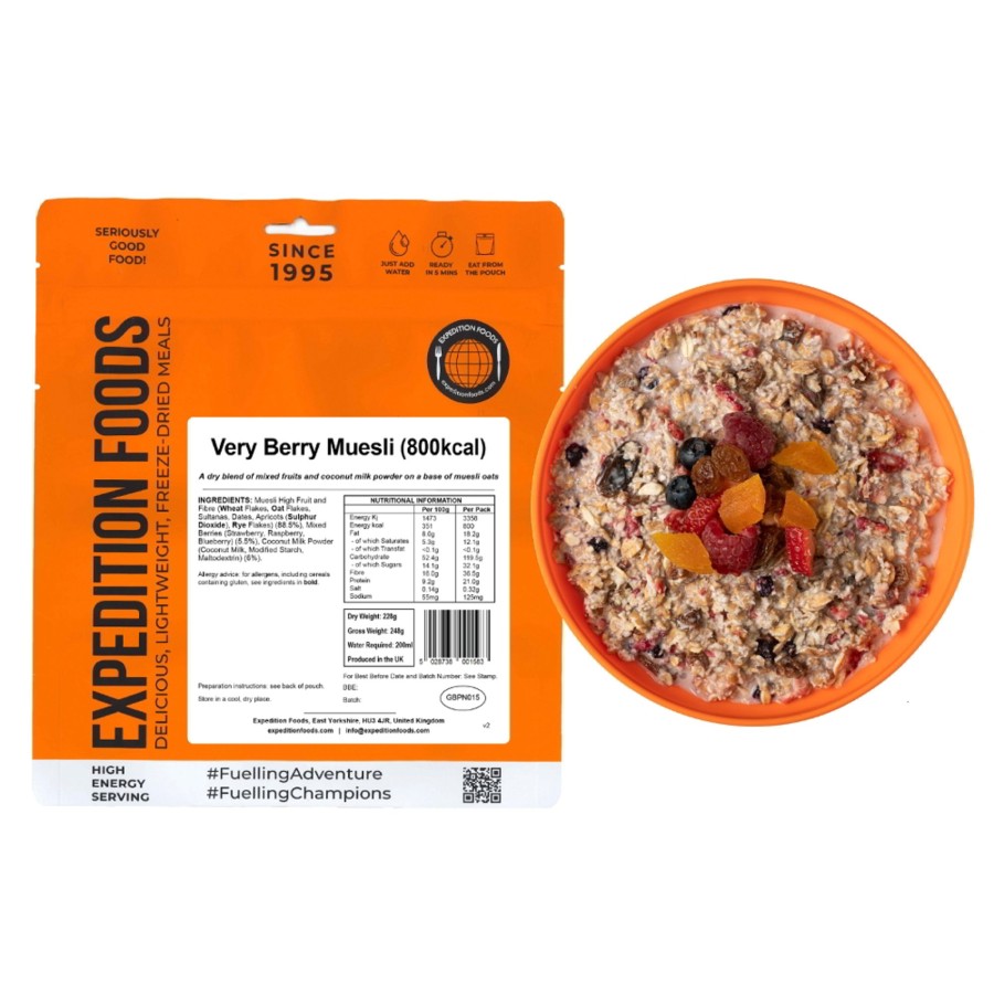 Equipment Expedition Foods Breakfast | Expedition Foods Very Berry Muesli - 800Kcal Orange