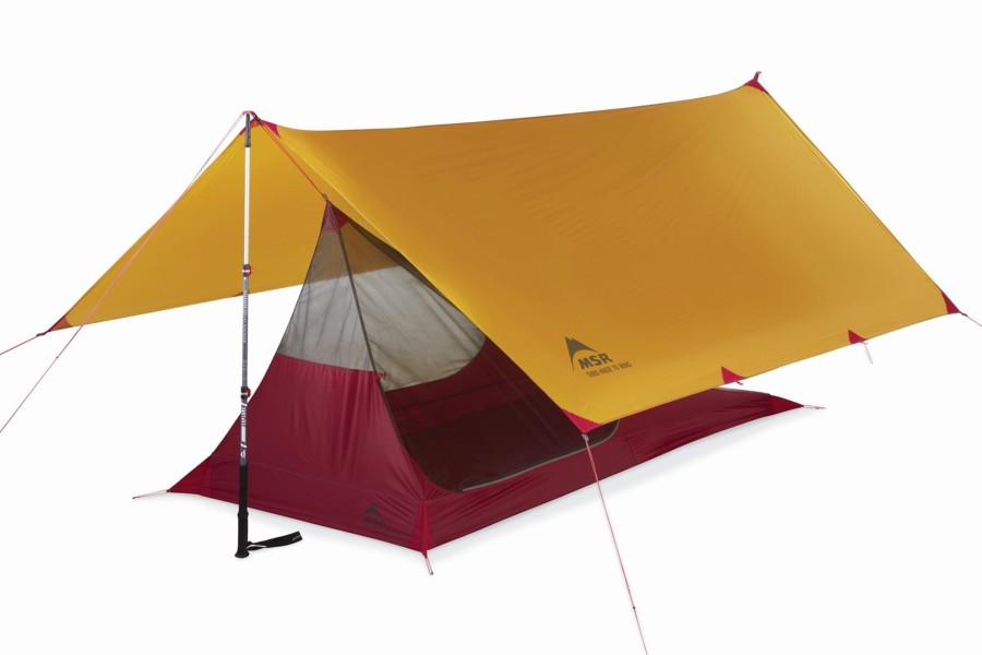 Camping MSR Backpacking & Lightweight Tents | Msr Thru-Hiker Mesh House 1 Trekking Pole Shelter Red