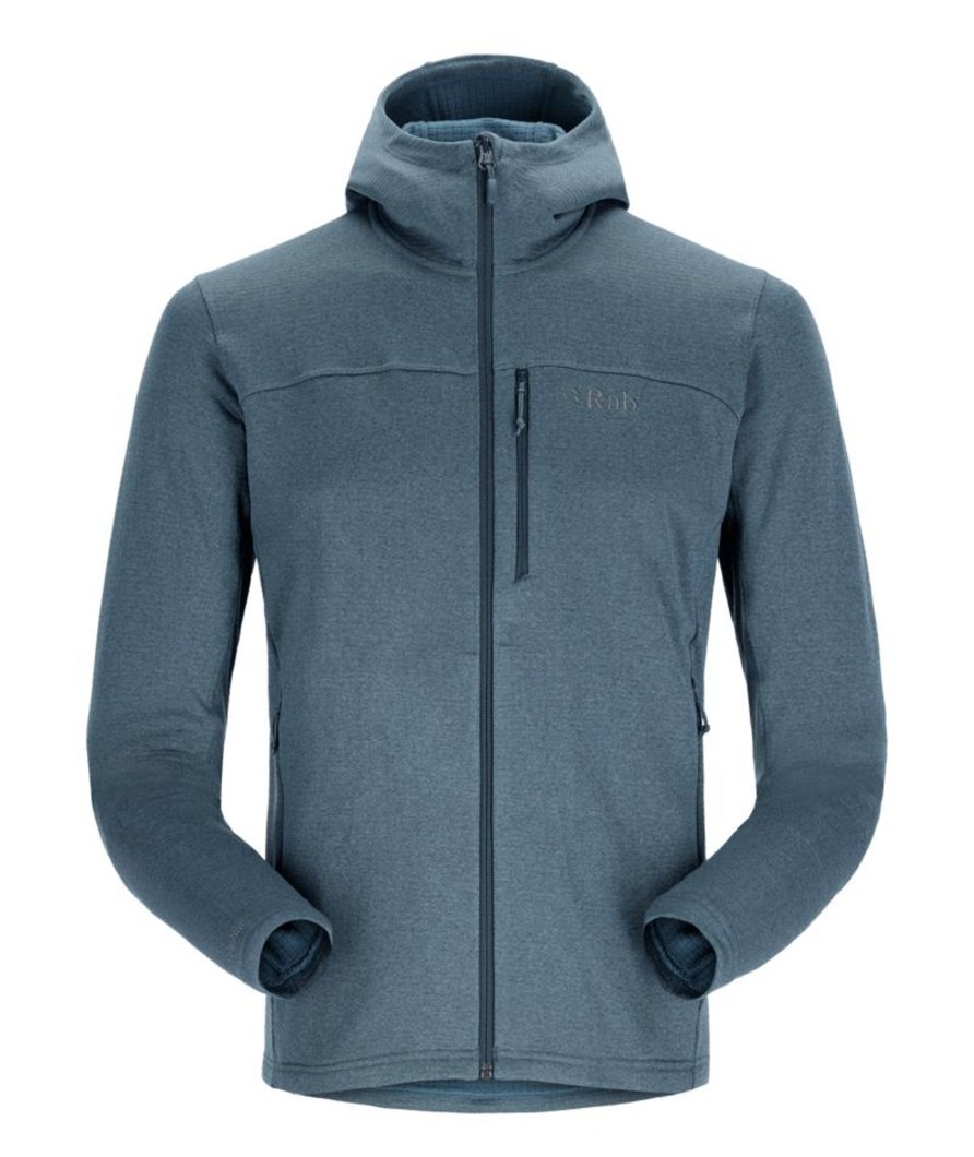 Clothing Rab Fleece & Mid Layer | Rab Mens Graviton Hoody - Orion Blue